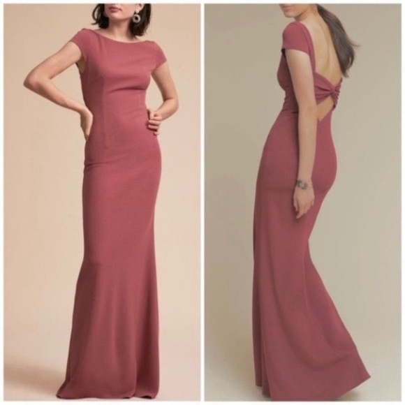 BHLDN Katie May Madison Maxi Dress Pink Wedding Cocktail Formal